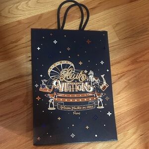 Louis Vuitton Navy and Gold Shopping Bag